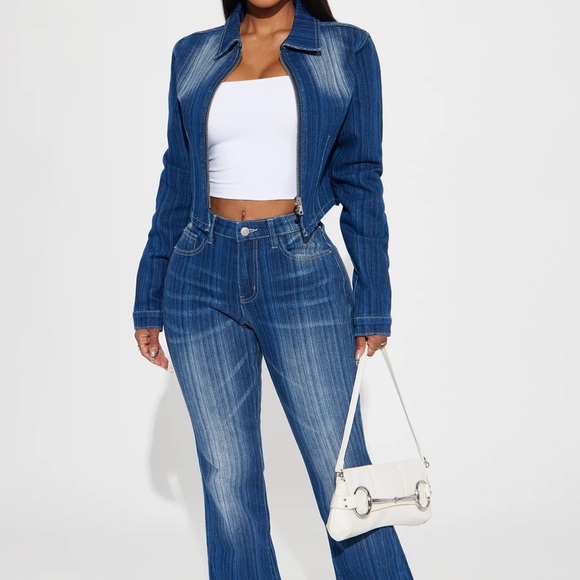 2 Piece Blue Denim Set - Picture 2 of 3